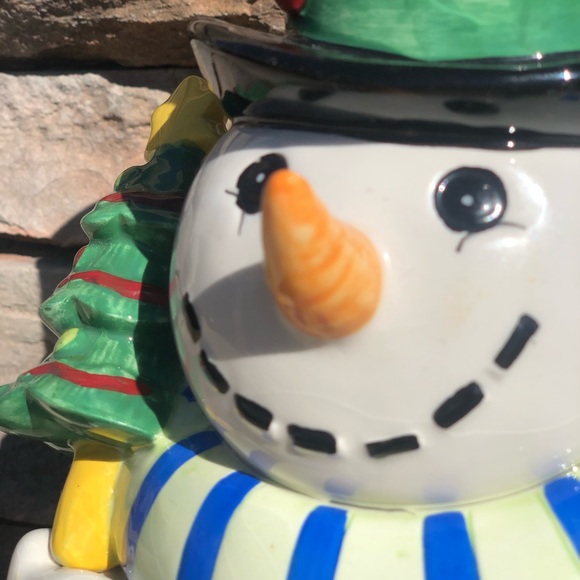 Christmas cookie jar snowman by Fritz and Floyd - Picture 15 of 16